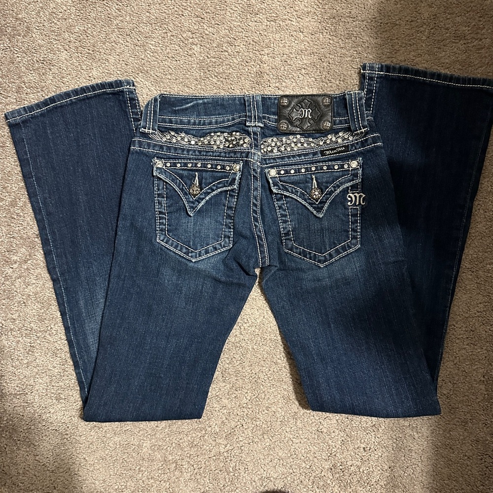 Miss Me Embellished Blue Jeans